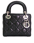 Mini Lady Dior, &pound;2,200, Handbags, Black, Lambskin Leather, Front view